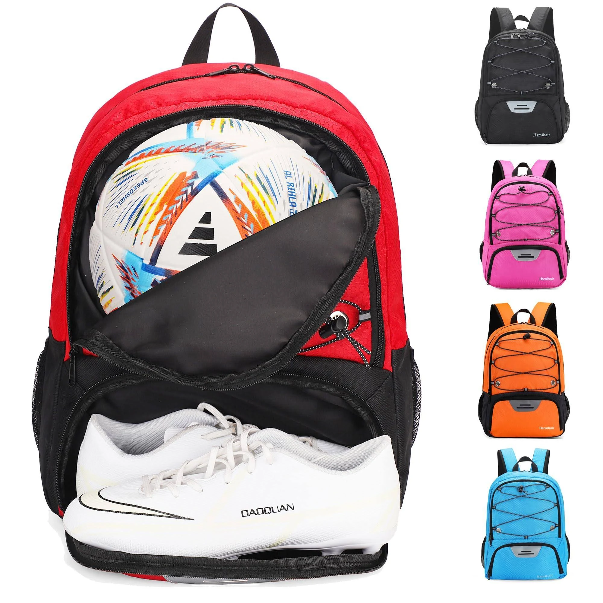 Youth Soccer Bag-Soccer Backpack&Backpack for Football Basketball,with Ball Compartment Separate Cleat Package