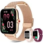 Iaret Smart Watch for Women Fitness Tracker Waterproof Smartwatch for Android iOS Phones 1.7" HD Full Touch Screen Digital