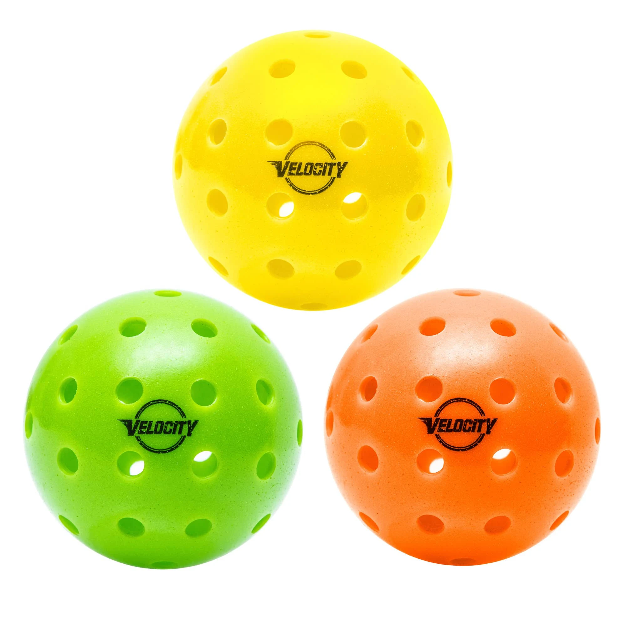 Velocity Outdoor 6 Count Multicolor Pickleball Balls | USAPA Approved 40 Hole ...