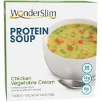 WonderSlim, Protein Soup, Chicken Vegetable Cream, 7 Packets, (23 g) Each