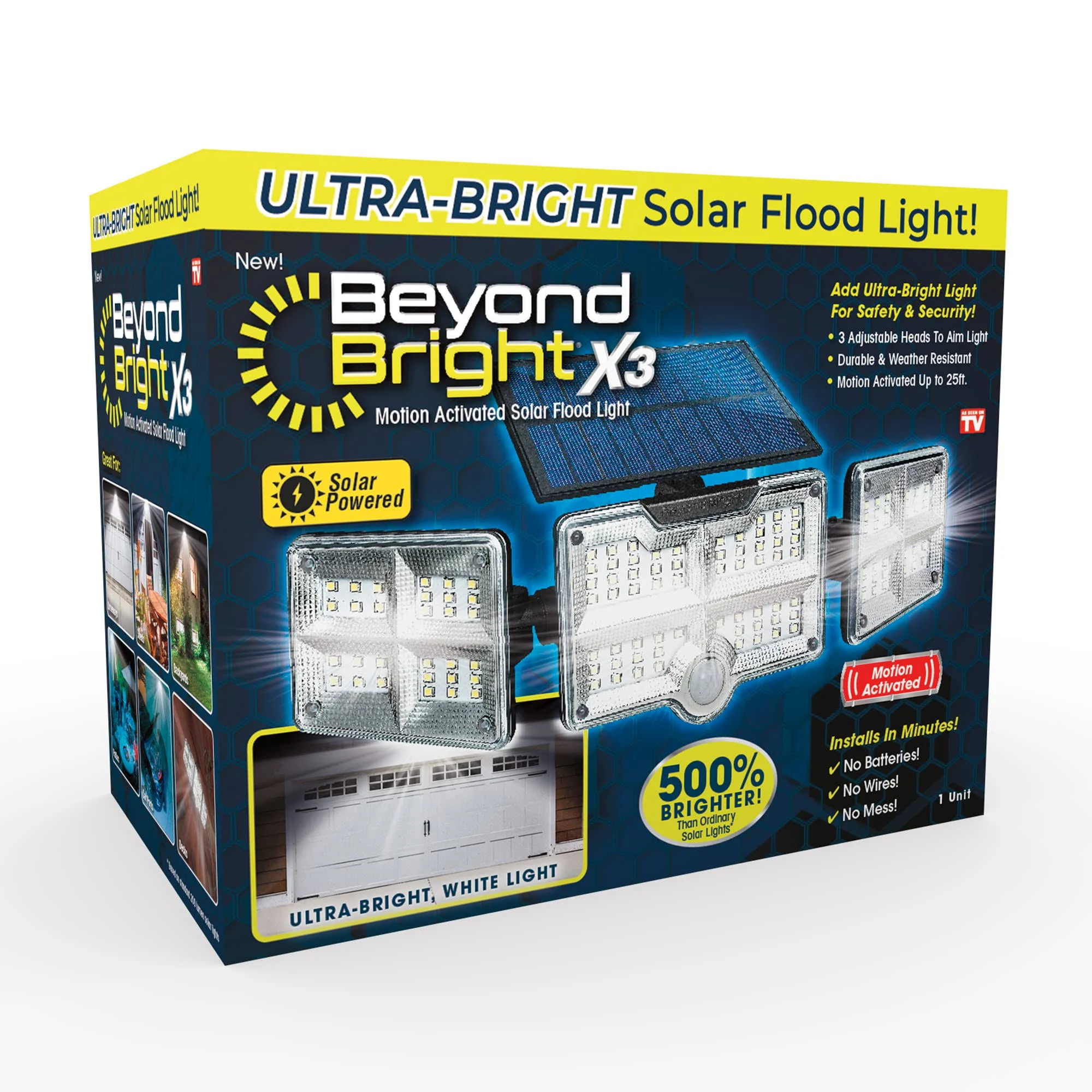 Beyond Bright X3 Motion Activated Solar Flood Light 6018440