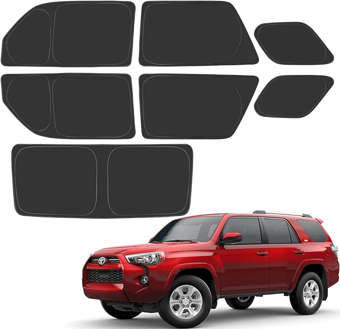 Proadsy 2024 Upgrade Window Sun Shade for 5th Gen 4Runner 2010-2024 Side Rear Window for Baby/Camping UV Rays and Privacy Protect Accessories Set of 7