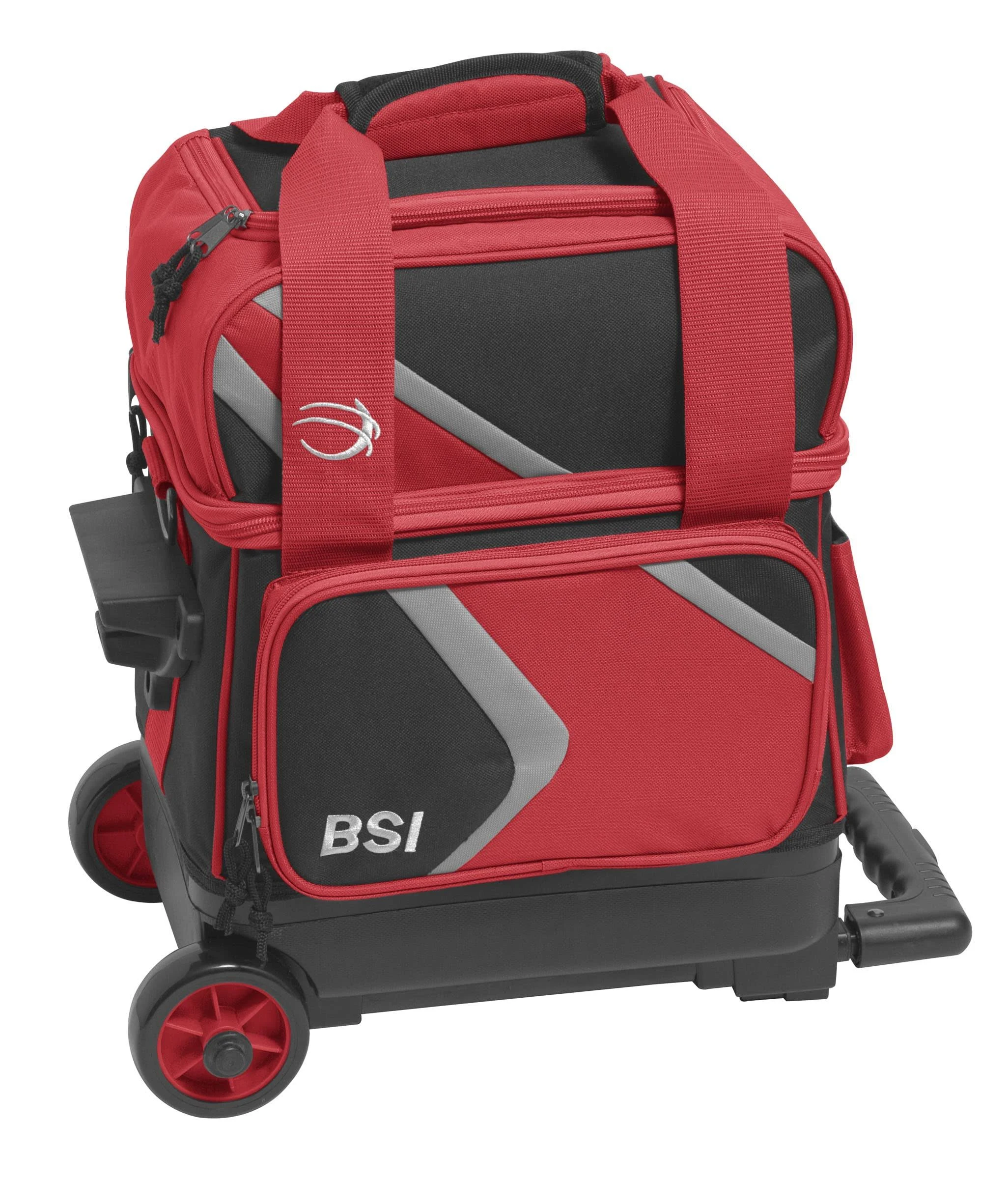 BSI Dash Single Roller Bowling Bag Black Red