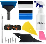 YXGOOD 9 Pcs Vehicle Car Window Tint Application Tools Kit Glass Protective Film Installing Tool Car Window Film Squeegee Auto Vinyl Wrap