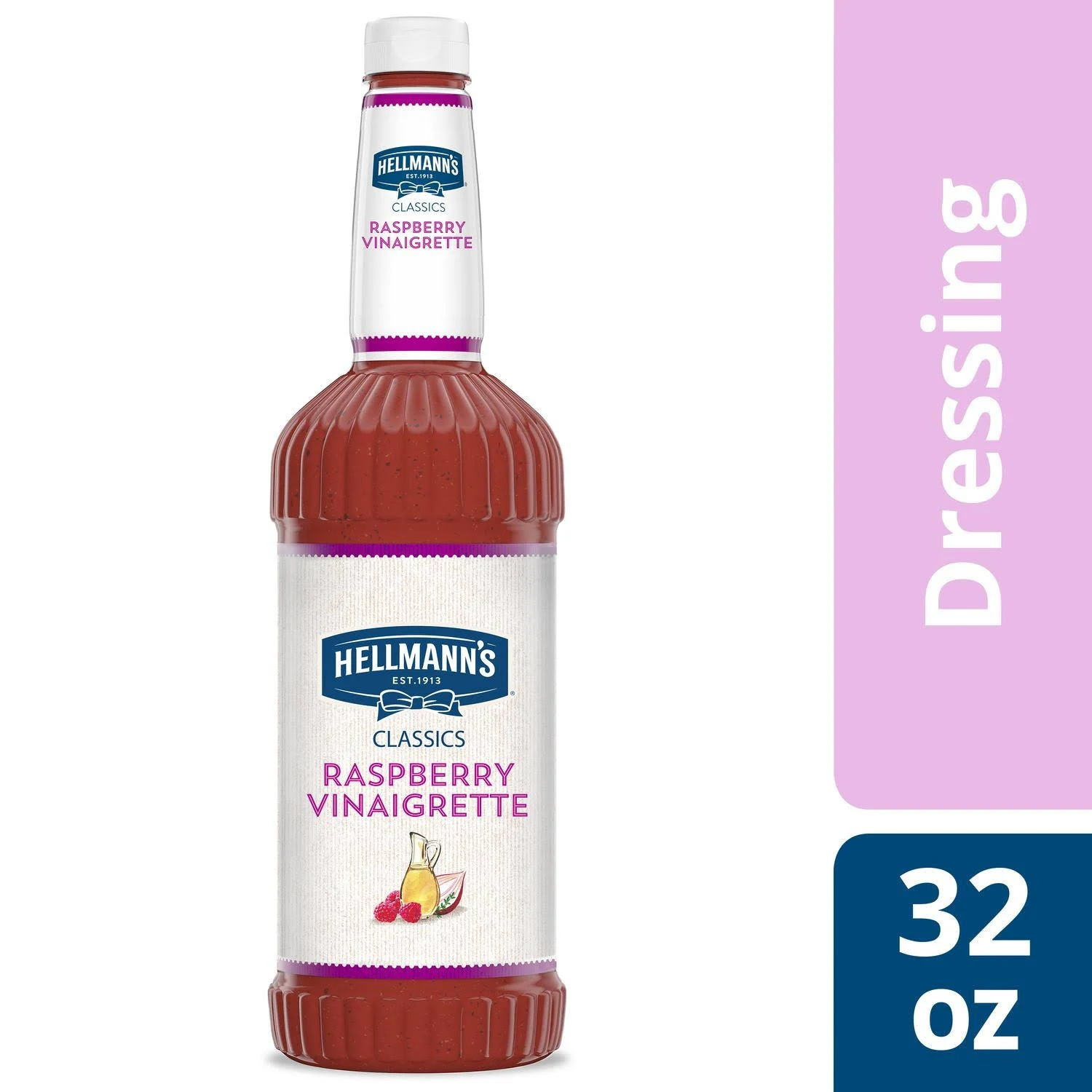 Hellmann's Dressing Raspberry Vinaigrette 32 Fluid Ounce - 6 per Case.