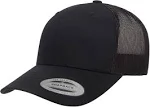 Yupoong Men's YP Classics Retro Trucker Cap, Black, One Size