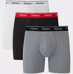 Hanes Originals Men's Boxer Briefs, Moisture-Wicking Stretch Cotton, 3-Pack