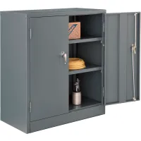 Global Industrial Unassembled Counter Height Cabinet, 36x18x42, Gray