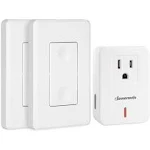 DEWENWILS Wireless Remote Control Wall Switch and Outlet,White