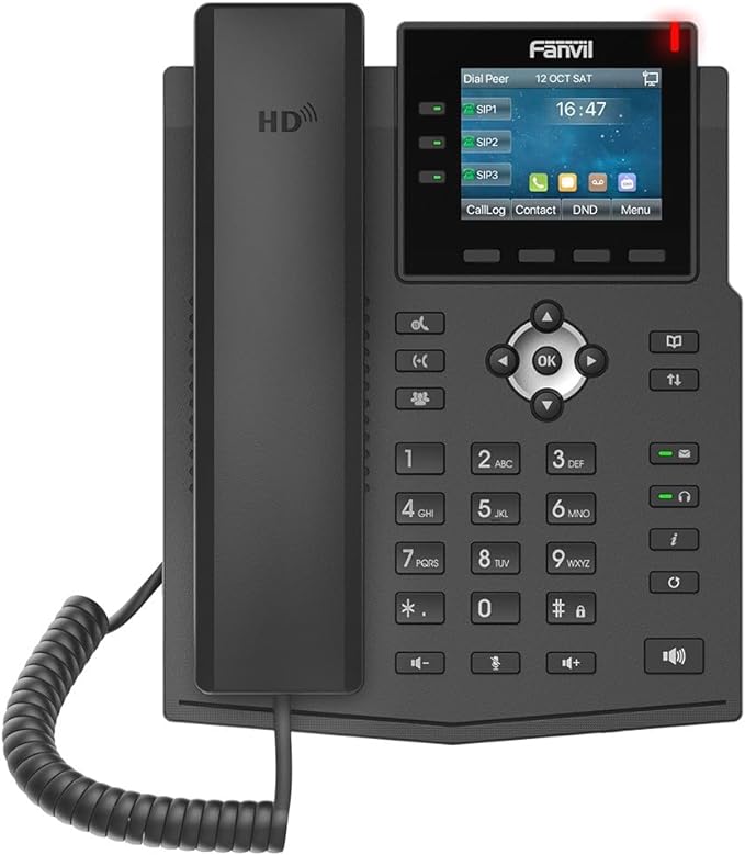 Fanvil X3U Pro Enterprise IP Phone - 2.8' Colour Screen, 3 Lines, No DSS Buttons ...