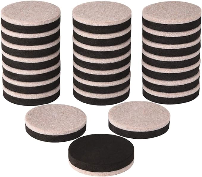 WEHOTECTION 24 Pieces Furniture Sliders 2 inch Round Felt Furniture Slider ...