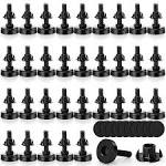 Pinkunn 32 Pieces Adjustable Leveling Feet with T- Nut Kit 3/8”-16 Thread Furniture Levelers Metal Adjustable Feet Heavy Duty Legs Height Adjuster for Table Chair Desk Cabinets Sofa, Black