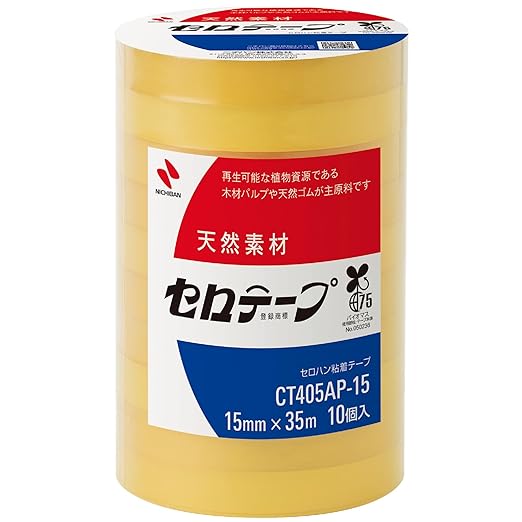 Nichiban Japan Sello tape Cellophane tape 15mm x 35m 10pcs CT405AP-15