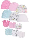 Onesies Brand Baby Girl Caps & Mittens Accessories Baby Shower Gift Set, 12-Piece, Newborn-0/6 Months