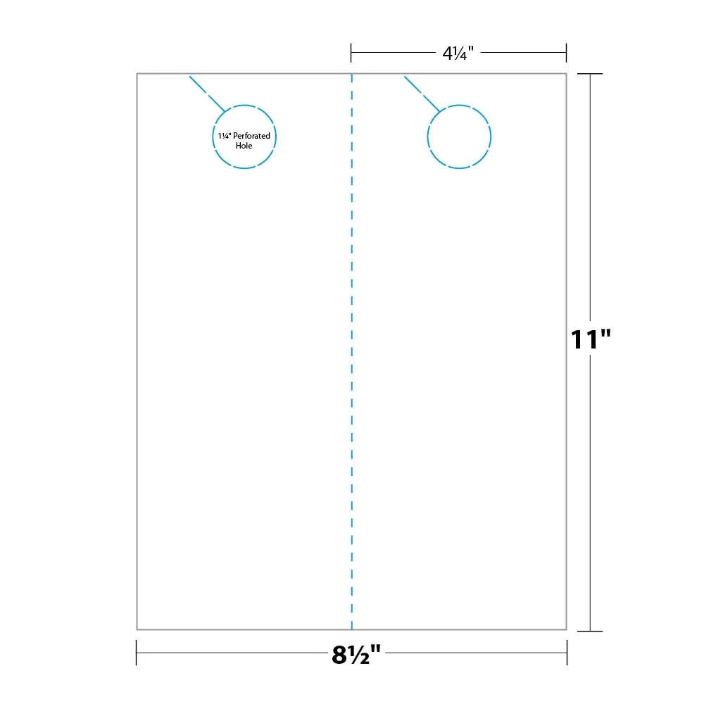 New Blanks/USA 500 Jumbo Door Hanger 250 Sheets 2-up 67 lb. Bristol White NOS