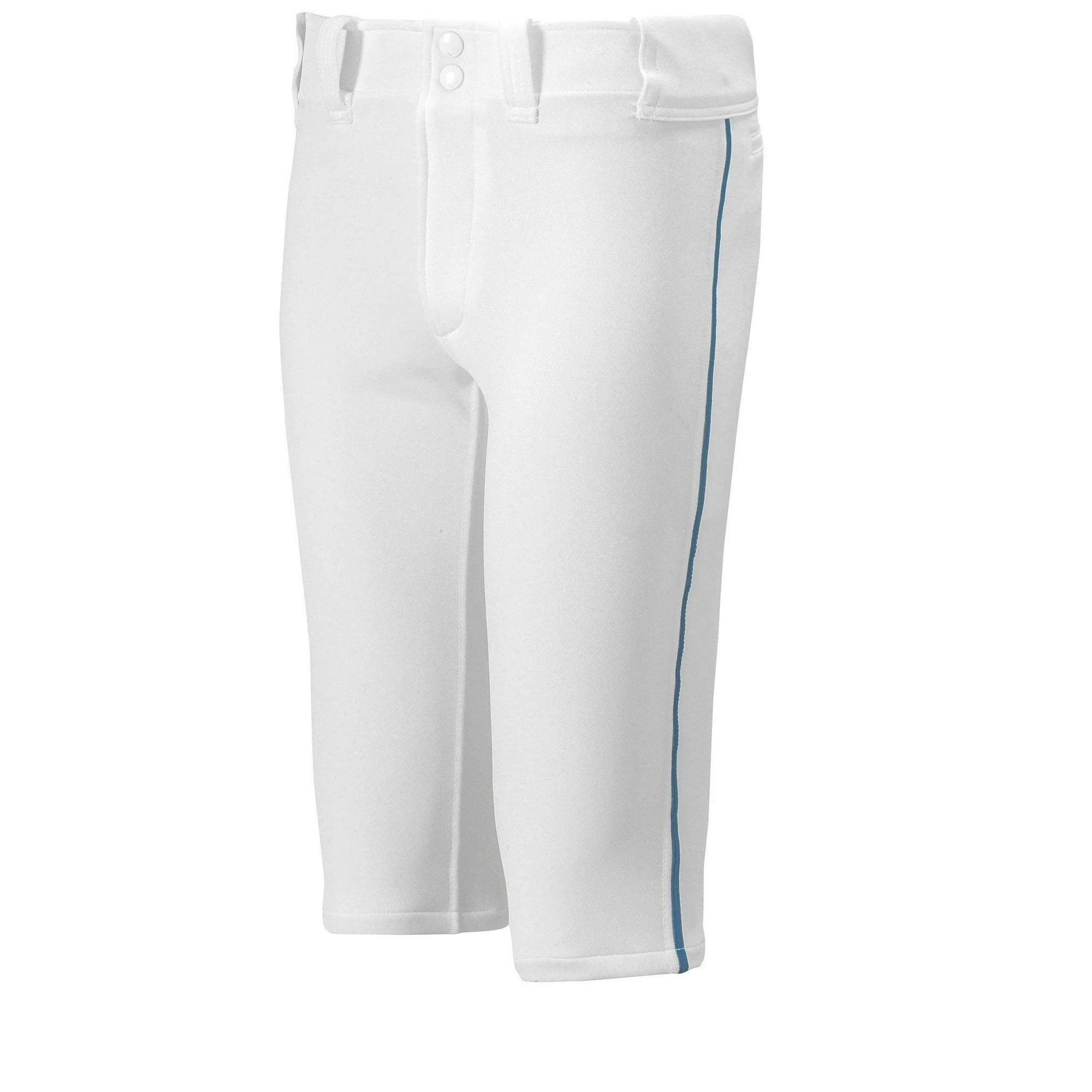 Mizuno Youth * for Premier Short Piped Pants, White/Black, 3X-Large