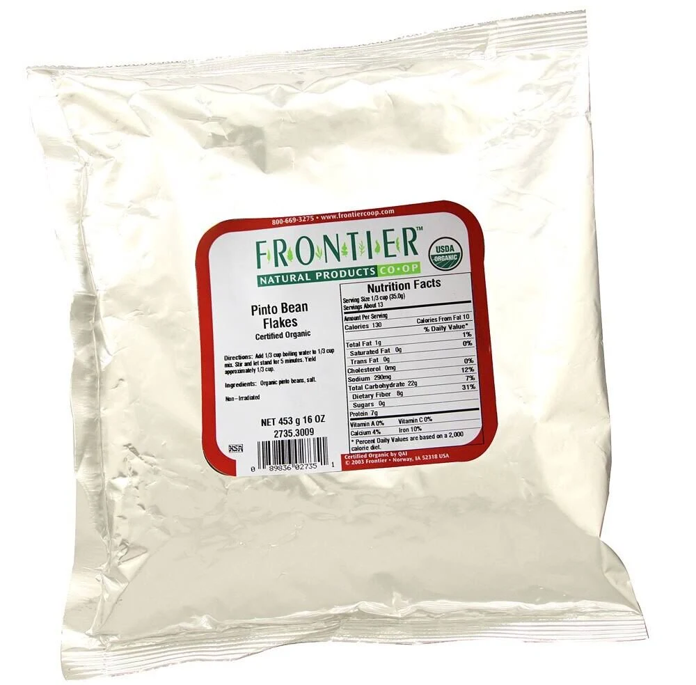 Frontier Co-op Pinto Bean Flakes, Organic 1 lb