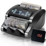 MUNBYN IMC07 Money Counter Machine Count Value, UV/MG/IR/MT/DD, USD/EUR Bill Counter, 1300 Bills/min, Add+Batch Mode Money Counter, LCD Display, 2