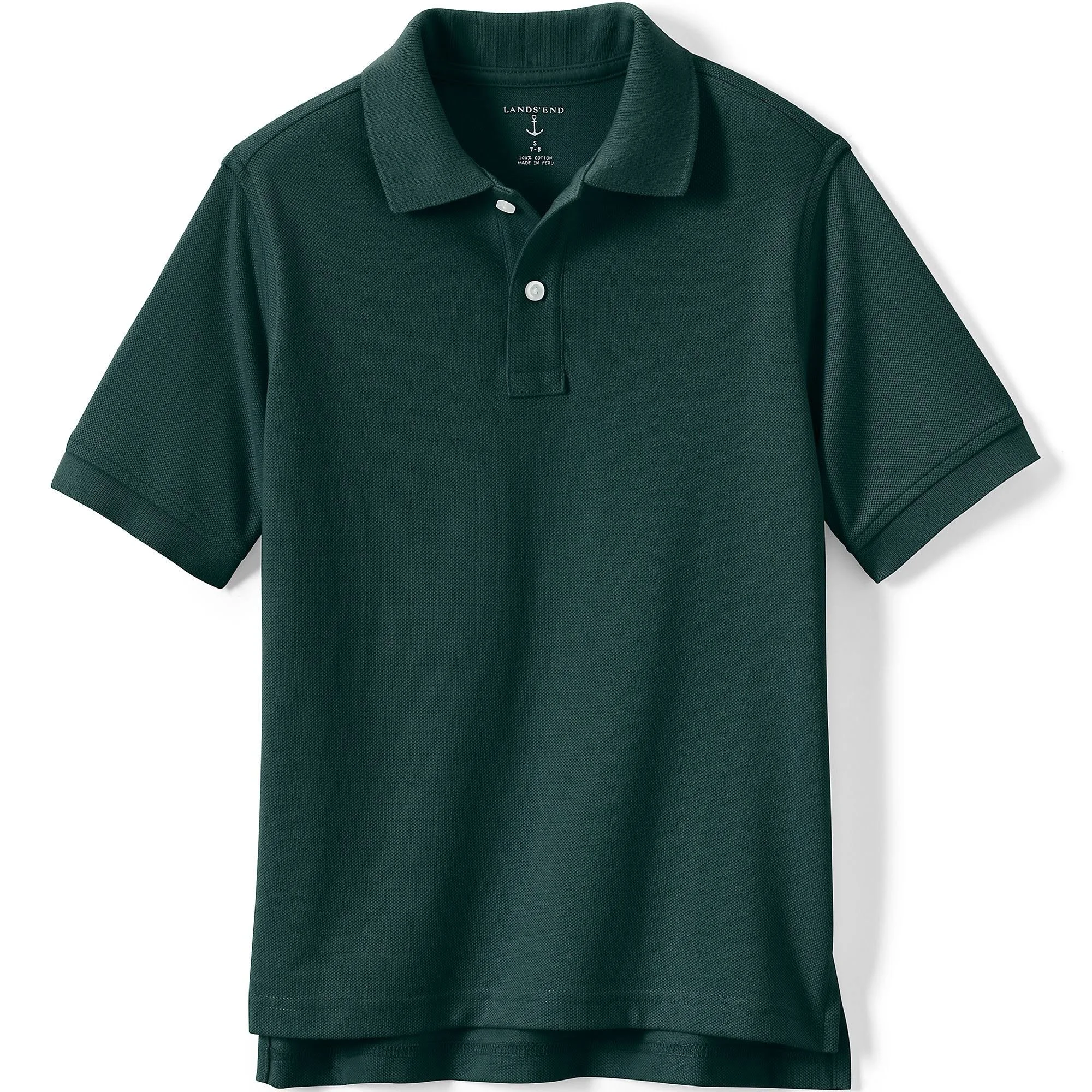 Lands' End Kids Short Sleeve Mesh Polo Shirt