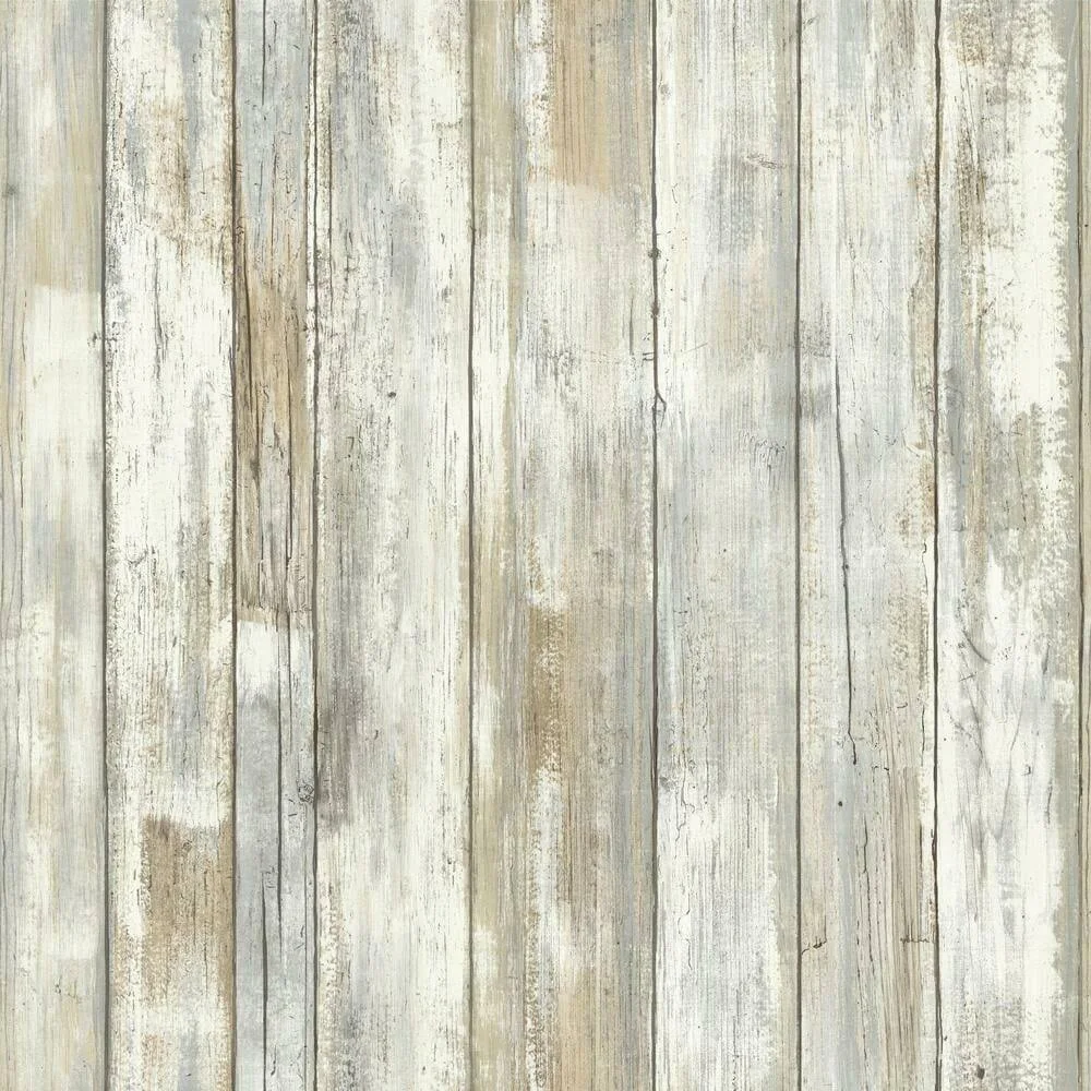 RoomMates Tan Wood Plank Peel & Stick Wall Paper - Each