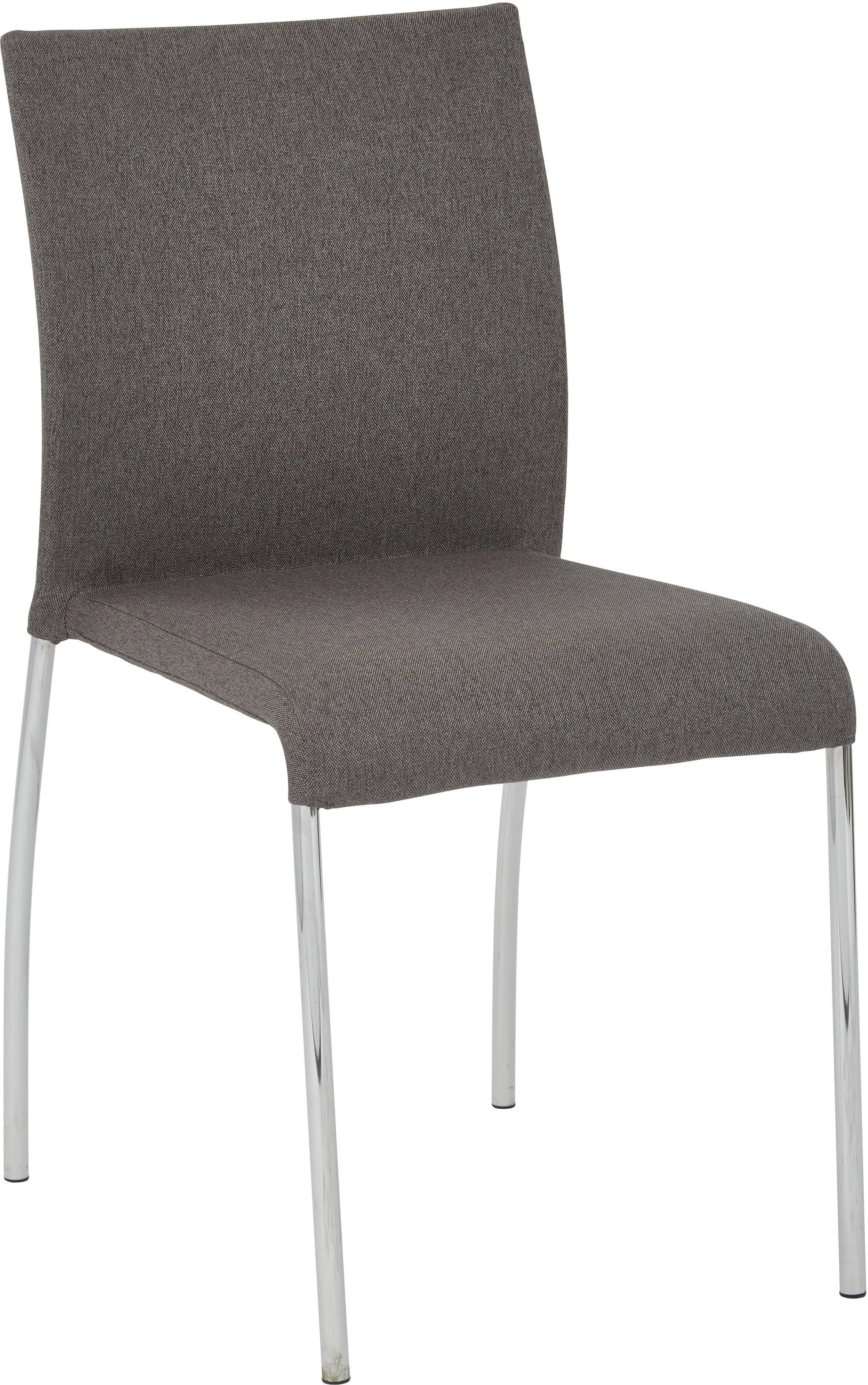 Ave Six Conway Stacking Chairs, Smoke/Silver, Set Of 2