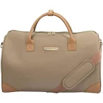 New LONDON FOG Chelsea Large Satchel Champagne Carry On 20&#034; Duffel Bag Beige