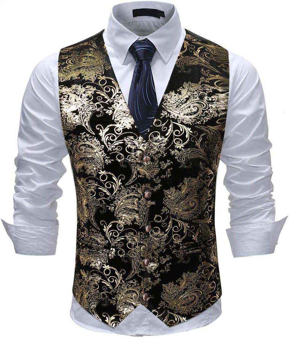 Black and golden steampunk vest