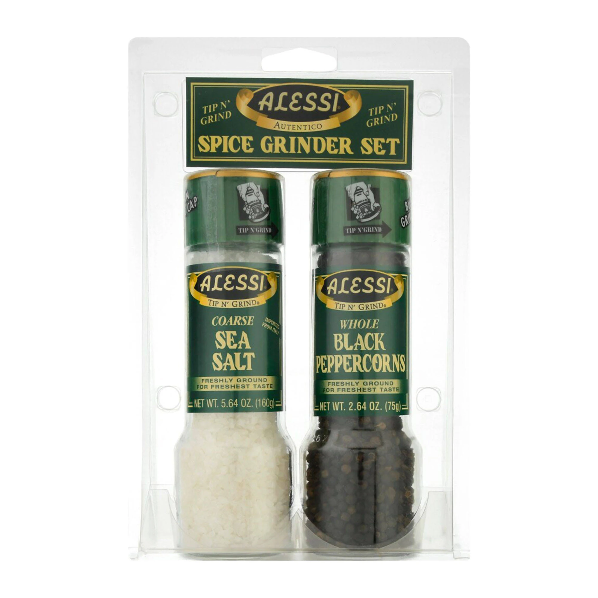 Alessi Salt & Peppercorn Grinder Set - 2 count, 2.64 oz each