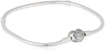 Pandora Sterling Silver Moments Women's Heart Clasp Snake Chain Bracelet