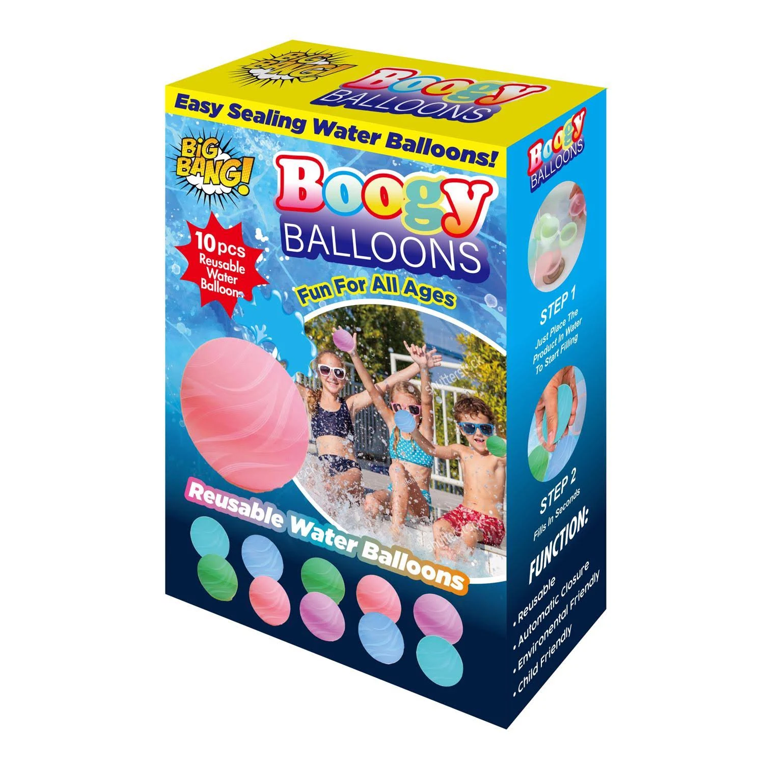 Pinnacle Brands Reusable Boogy Water Balloons - 10 Pack