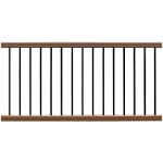 Ultrashield Hemispheres 36 in. x 3 in. x 6 ft. Brazilian Ipe Composite Railing Kit