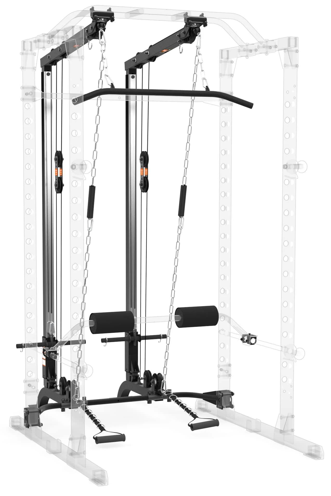 Fitness Reality Squat Rack Power Cage | Optional LAT Pulldown & Leg Holdown Attachment | Squat and Bench Rack Combos | Super Max 810 XLT