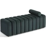 Mcombo Waiting Room Benches, Guest Reception Lobby Chairs for Salon, Velvet ...