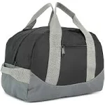 12&#034; Mini Two Tone Duffle Bag (Black-Gray) Small