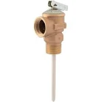 Cash Acme 3/4 Inch NCLX-5 Temperature and Pressure Relief Valve, Push to Connect Brass Plumbing Fittings, Copper, CPVC Pipe, 150 PSI, 15836-0150