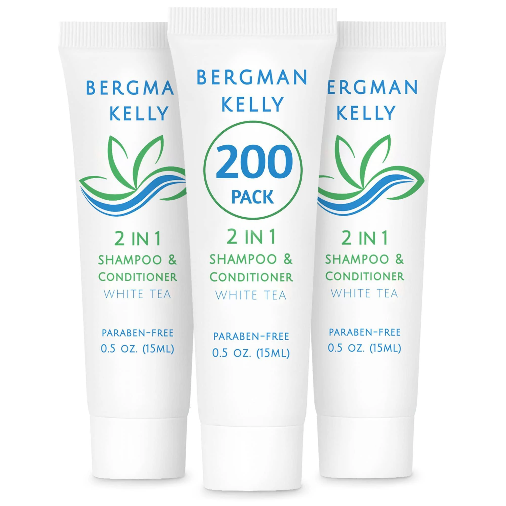 Bergman Kelly Hotel Shampoo and Conditioner 2in1 0.5 fl oz, 200 pk, White Tea ...