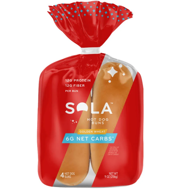 Sola Golden Wheat Hot Dog Buns - 9 oz