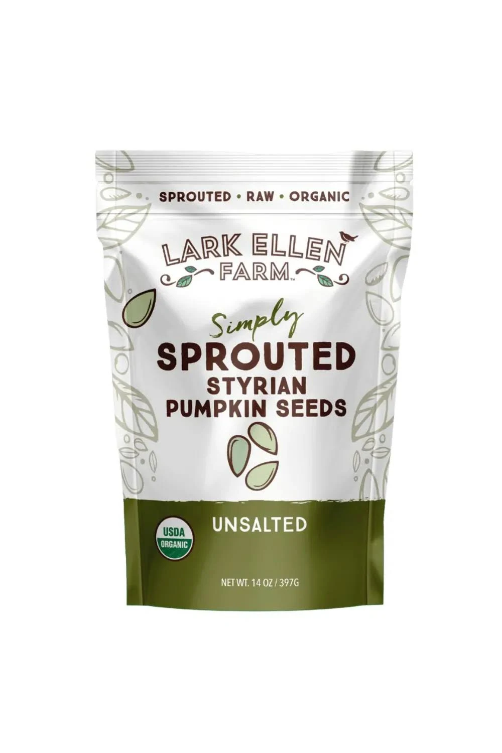 Lark Ellen Farm Sprouted Styrian Pumpkin Seeds, Organic, 14 oz