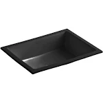 Kohler 2882-7 Verticyl Rectangle Undermount Bathroom Sink - Black Black