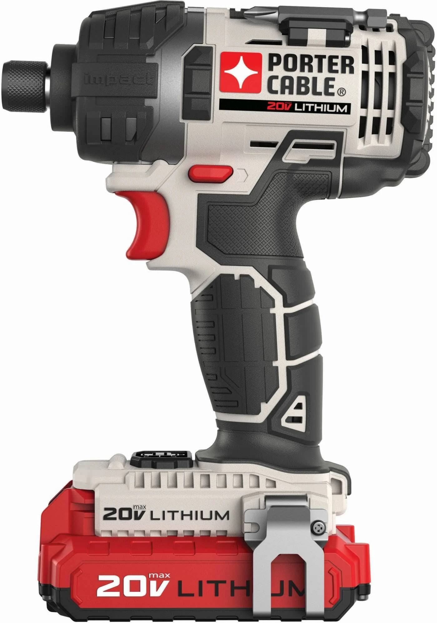 PORTER-CABLE 20V MAX* Impact Driver Kit, Cordless, 1/4-Inch (PCCK640LB)