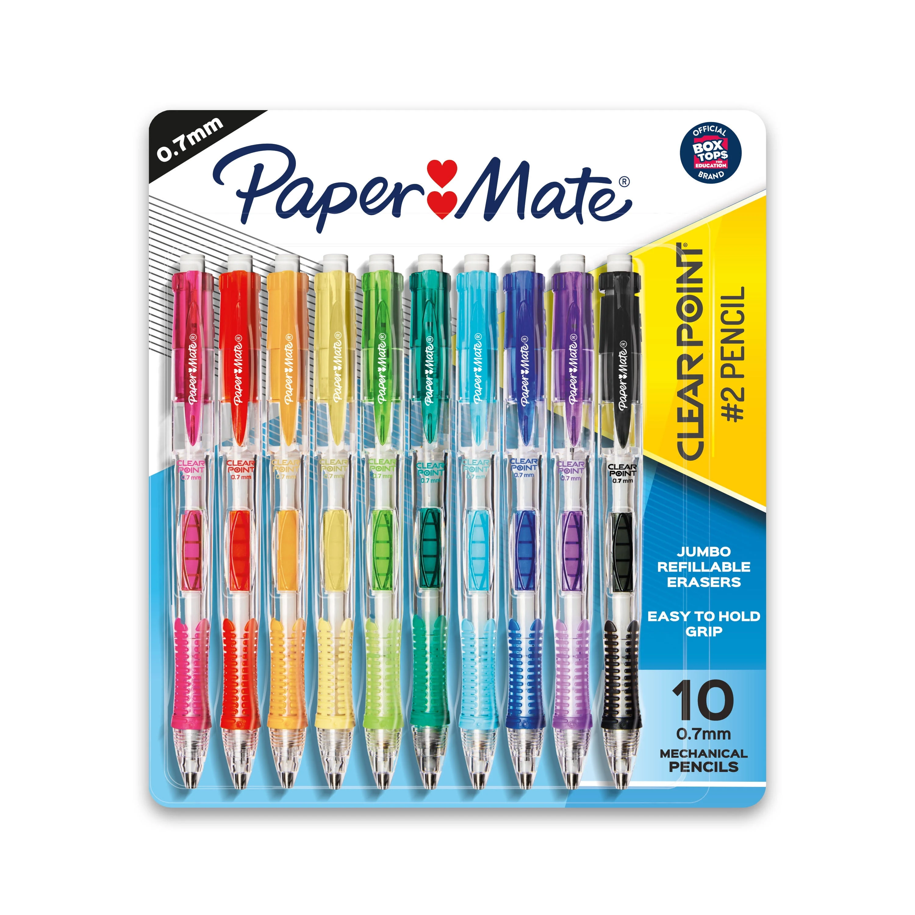 Paper Mate 6ct Clearpoint #2 Mechanical Pencils 0.7mm Multicolor