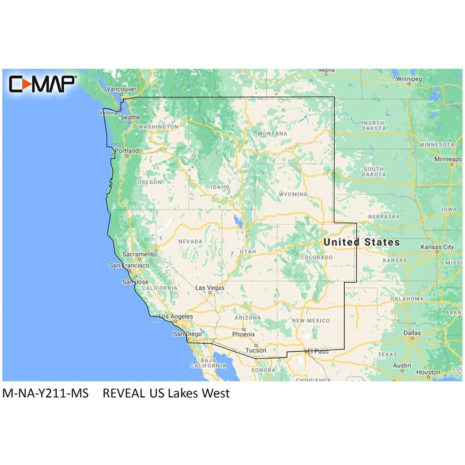 C-MAP Reveal SD Card Map Chart - US Lakes - North Central