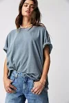 Free People Nina Tee - Blue Mirage XS