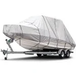 Budge B-1221-X7 1200 Denier Hard Top/T-Top Boat Cover Fits 22 ft. to 24 ft. Beam Width Up to 106 in, Gray