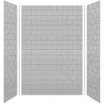 Transolid SWK483672-27 SaraMar 48"x36"x72" Shower Wall Kit, Gray Beach