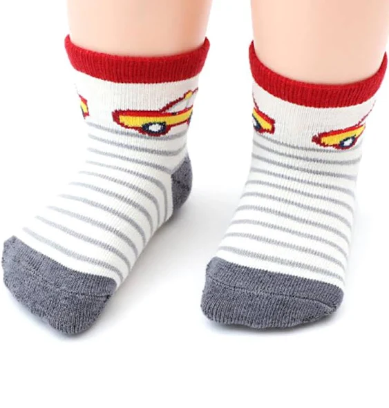 Toddler Socks 12 Pairs Baby Non Slip Skid Ankle Socks For Kids Boys Grips Cotton Crew Socks