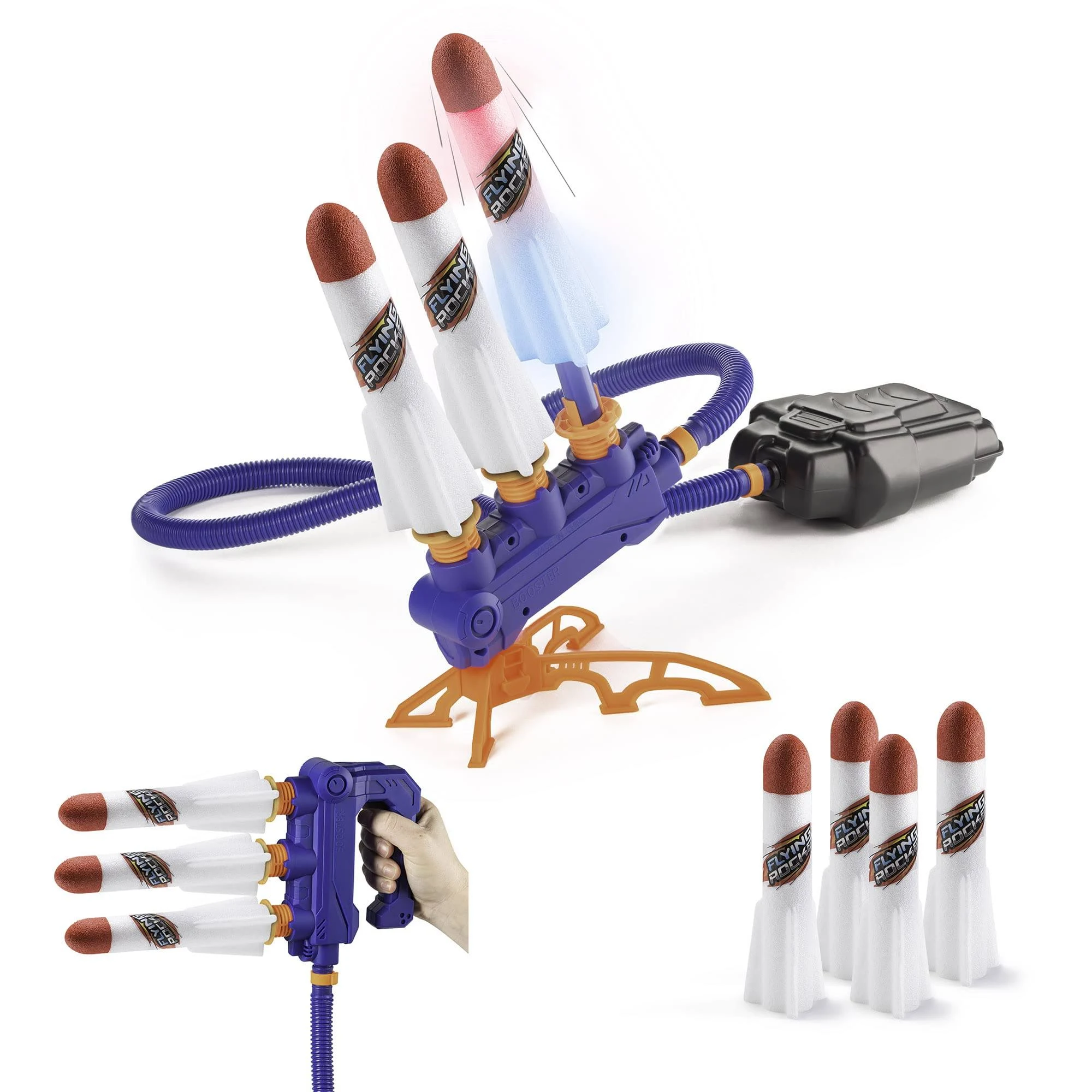 New Bounce Rocket Launcher for Kids - Adjustable 2-in-1 Jump Rocket Set