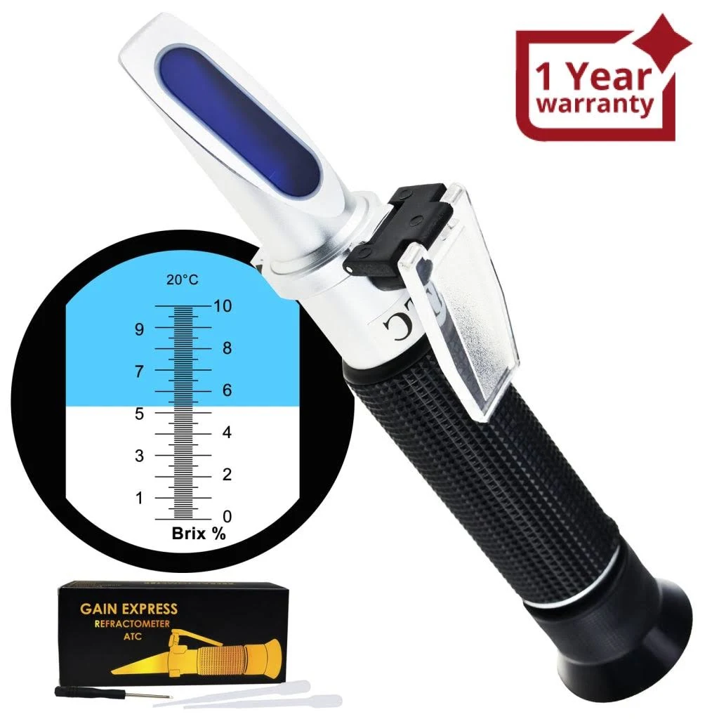 0-10% Brix Refractometer with ATC Low-Concentrated Sugar 0 - 10%