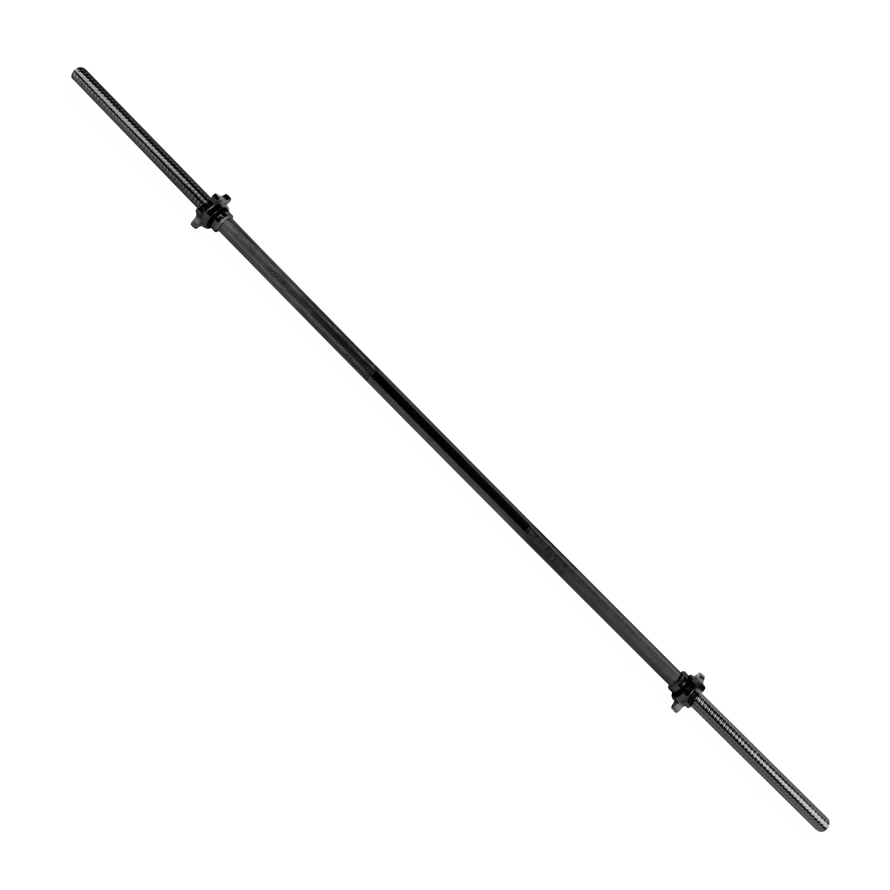 Cap Barbell 72 inch Regular Solid Threaded Bar Black