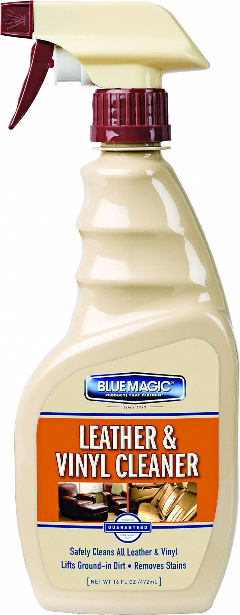 Blue Magic 800 16Oz Lthr/Vinyl Cleaner, Clear